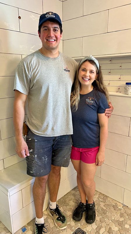 Cris and Ashley Lara, the husband and wife team behind Master's Flooring & Custom Tile